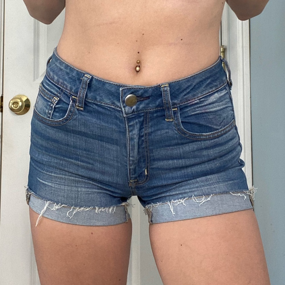 High Waisted Denim Shorts